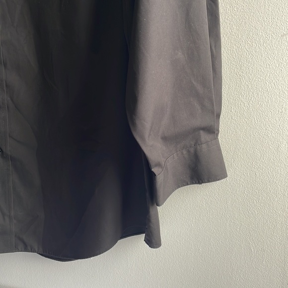 Black Dress Shirt 18.5 (37) Tall Leo Chevalier - Picture 3 of 7